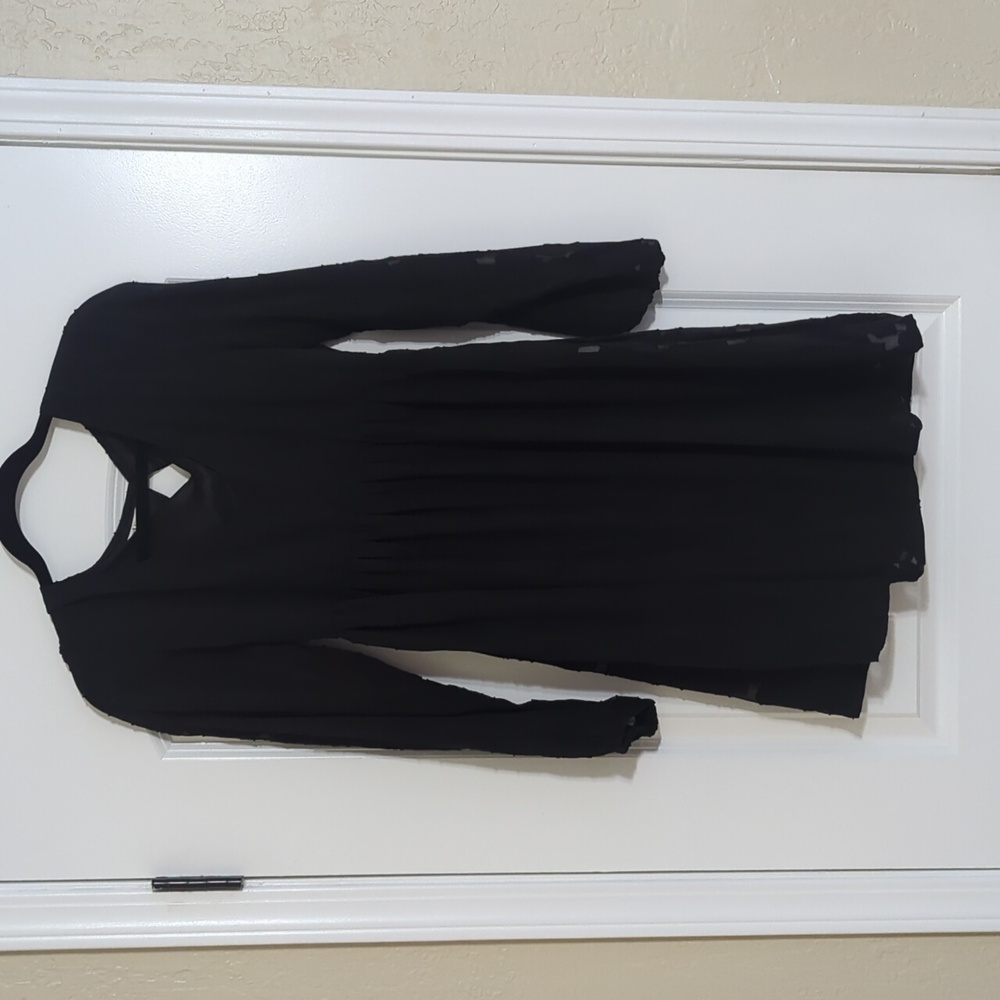 Maurices Black Evening Dress Long Sleeve XS